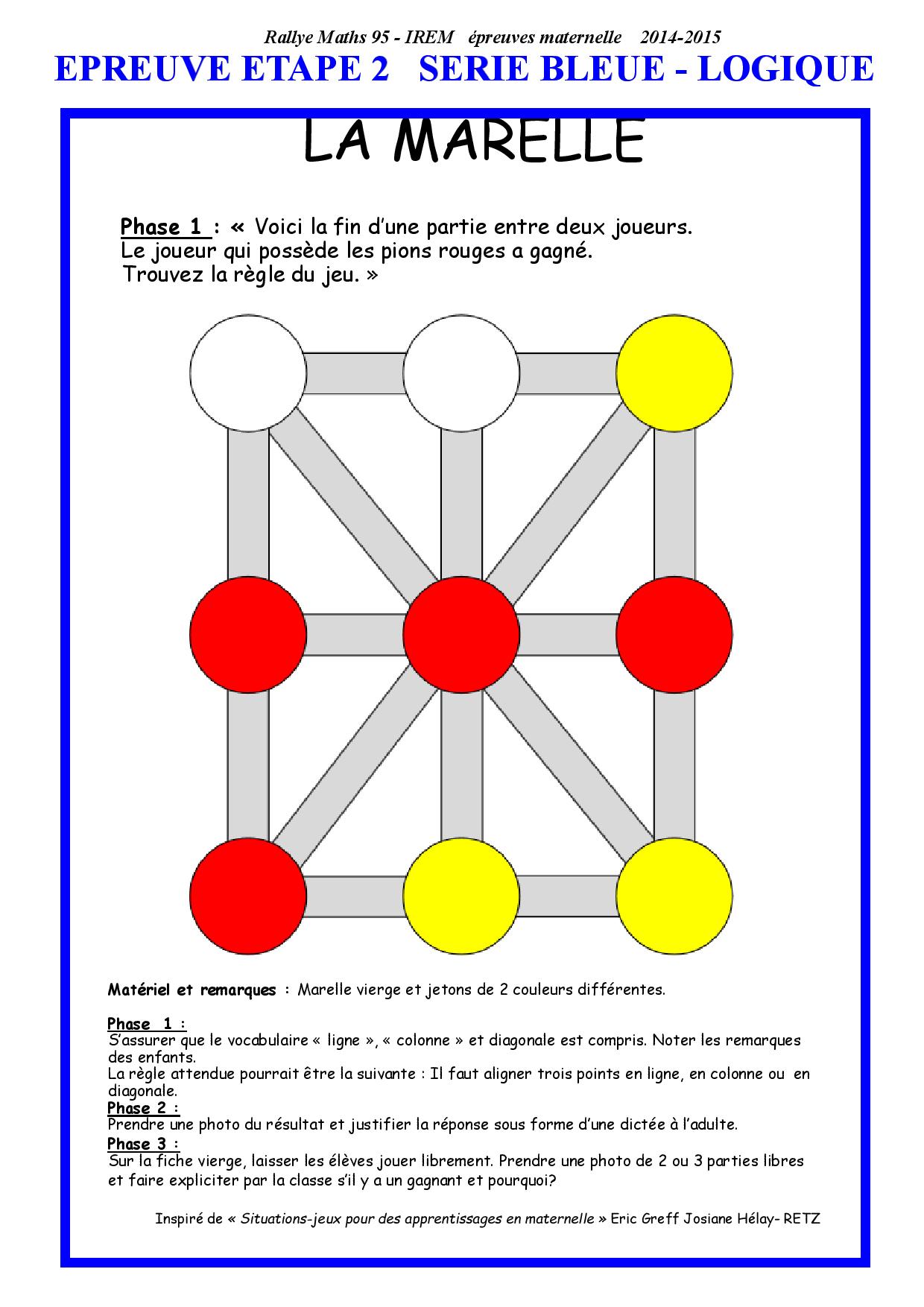 MATERNELLE Rallye Mathématiques 95 IREM MATERNELLE Rallye Mathématiques 95 IREM